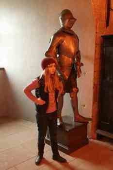 My 10 yr old daughter - I hope her armour is lighter than this...